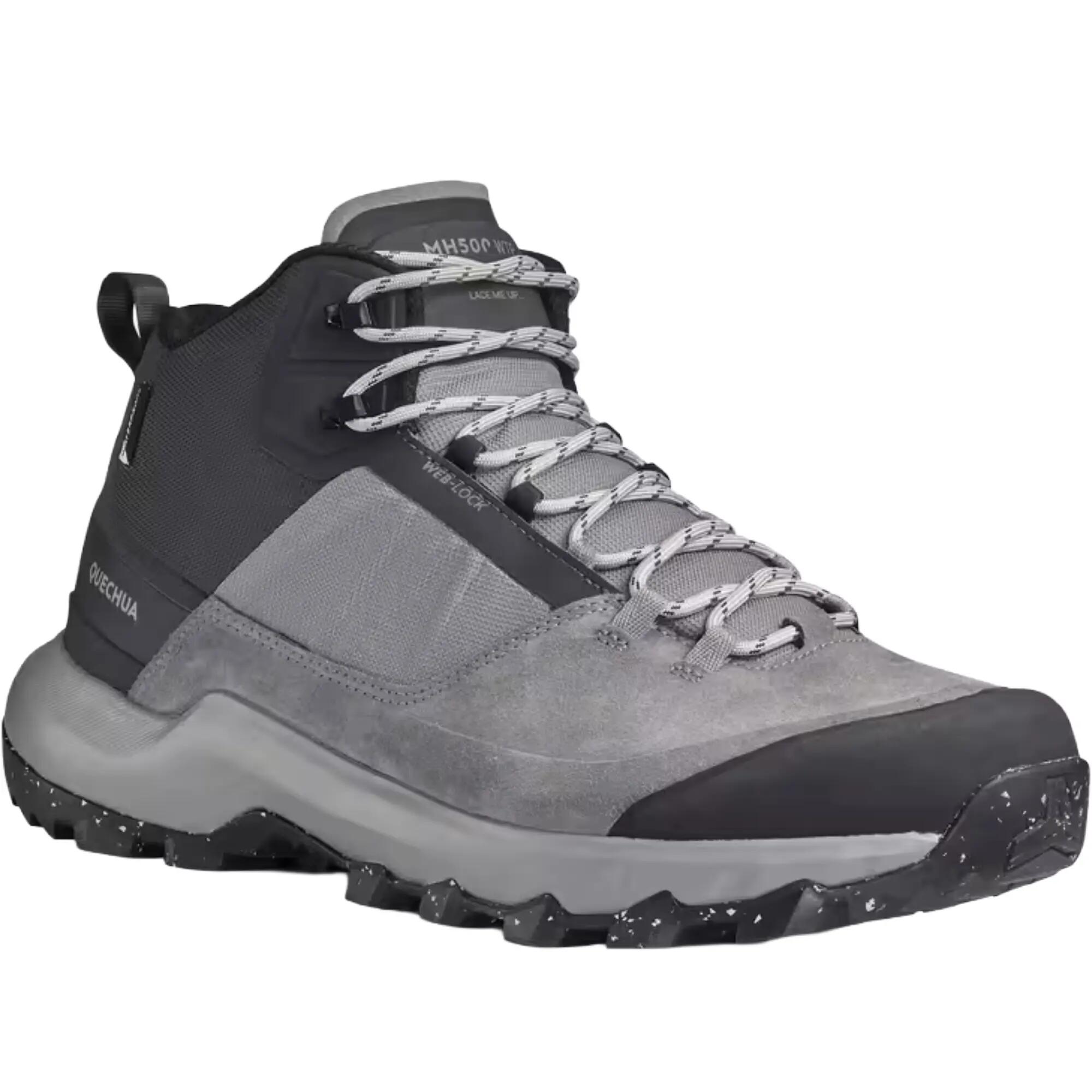 Scarpe trekking uomo MH500 MID impermeabili grigie 8/14