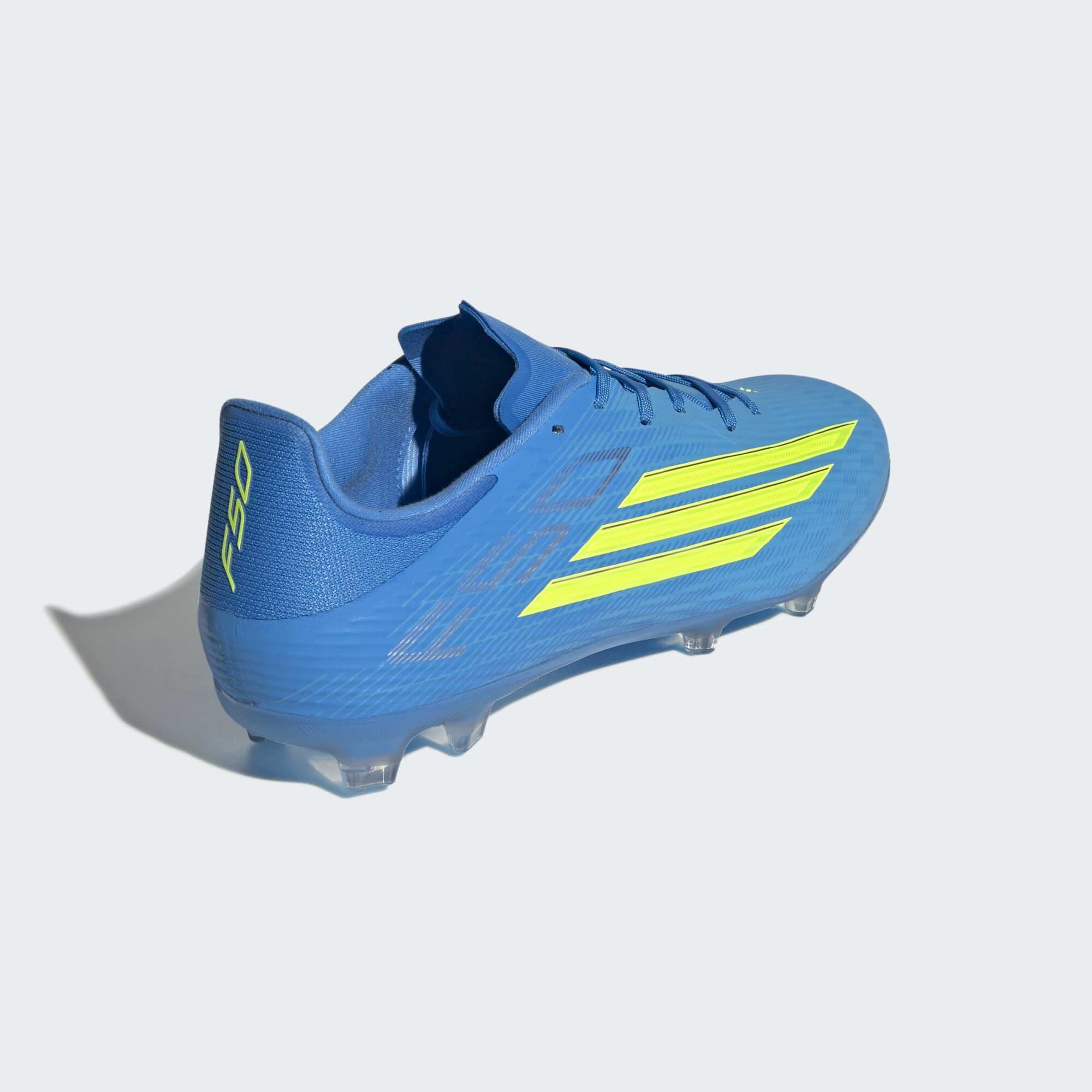 Scarpe calcio adulto ADIDAS F50 League FG/MG azzurre 8/9