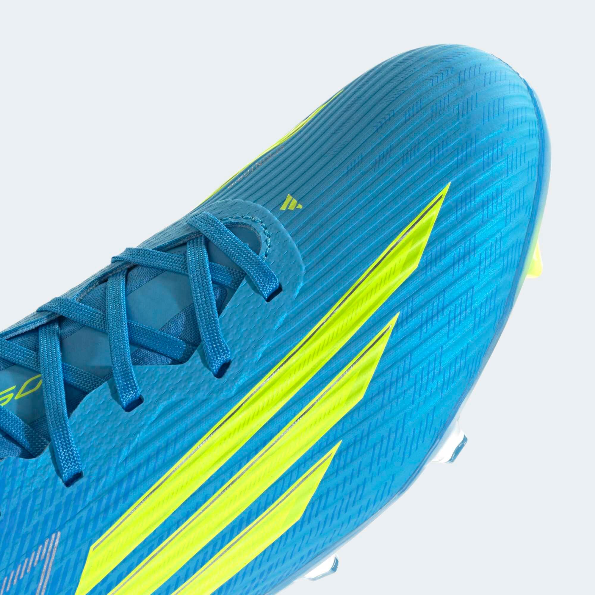Scarpe calcio adulto ADIDAS F50 League FG/MG azzurre 2/9