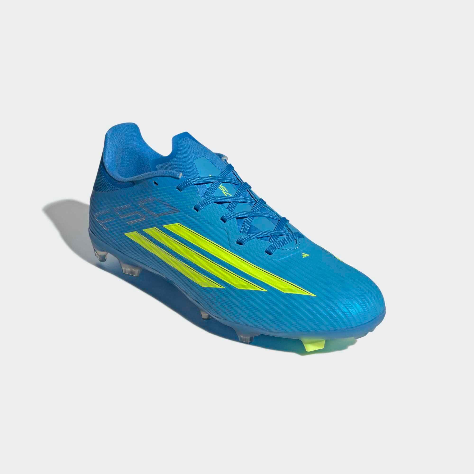 Scarpe calcio adulto ADIDAS F50 League FG/MG azzurre 7/9