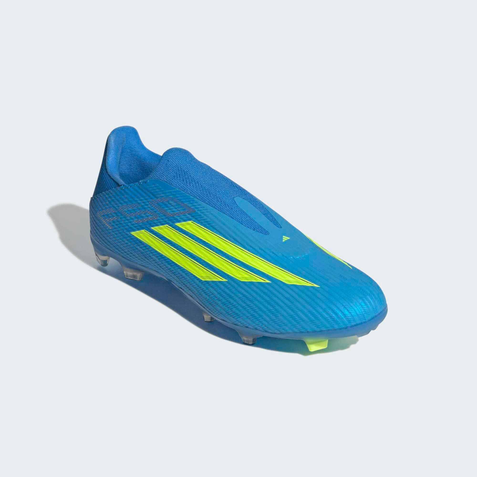 Adidas F50 League ohne Schnürsenkel FG/MG Schuh für Erwachsene blau 7/10