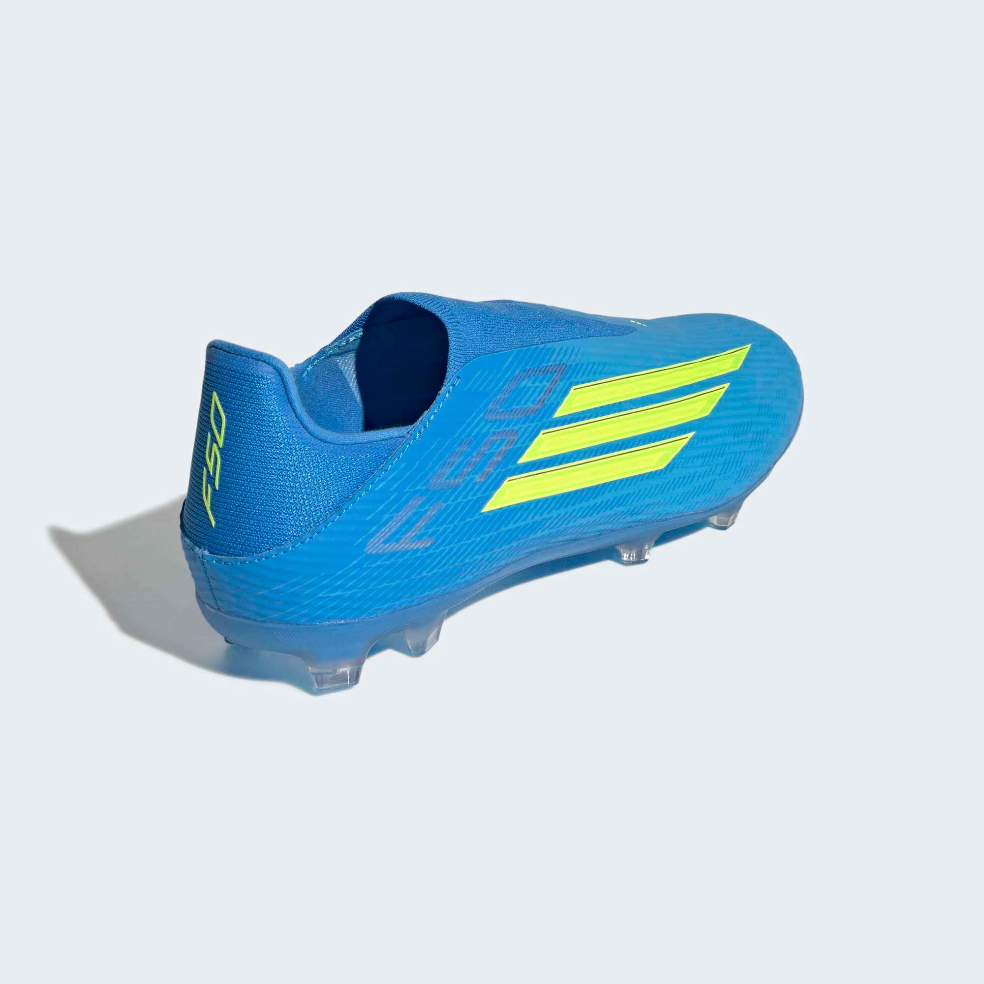 Adidas F50 League ohne Schnürsenkel FG/MG Schuh für Erwachsene blau 8/10