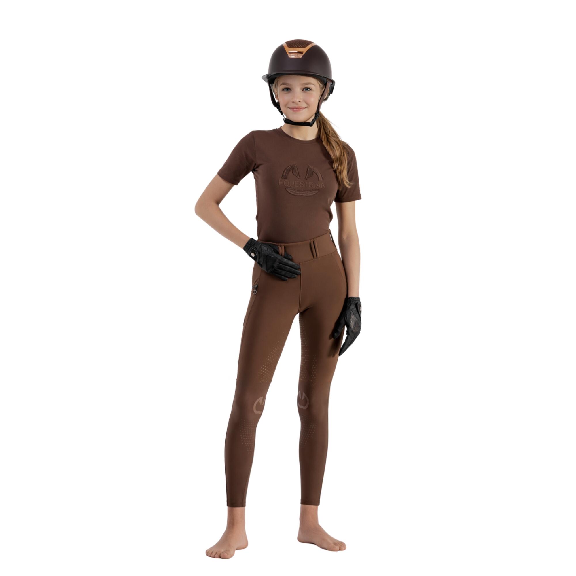 Legginsy jeździeckie letnie dziecięce Zipline Equus 1/4