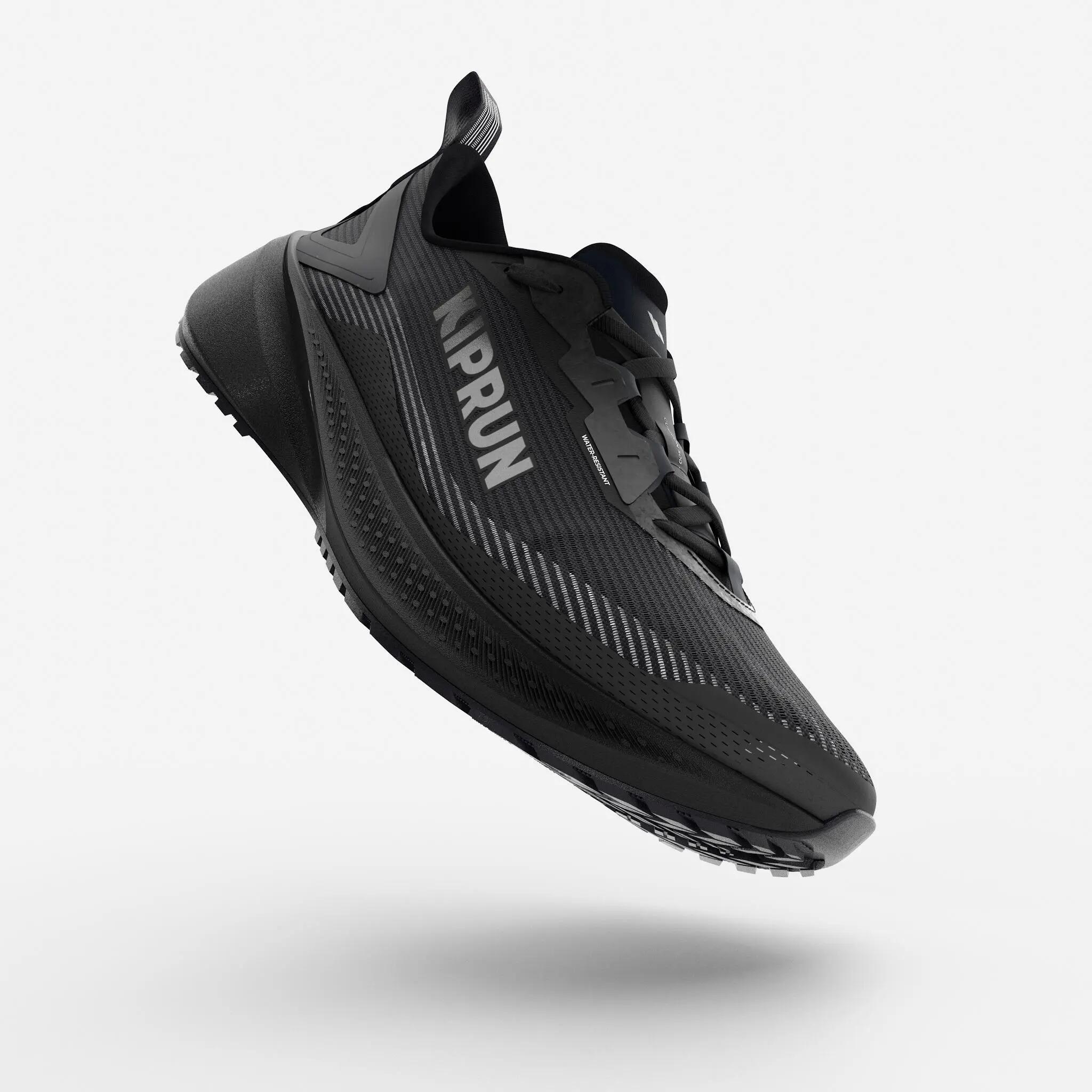 Scarpe running uomo KIPCORE WR idrorepellenti nere 9/20