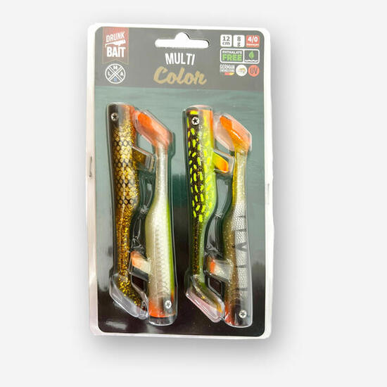 Leurre souple Drunk Bait 12cm Pack Multi Colo