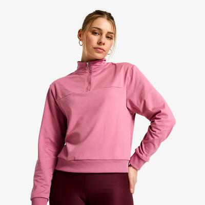 Felpa donna palestra traspirante rosa