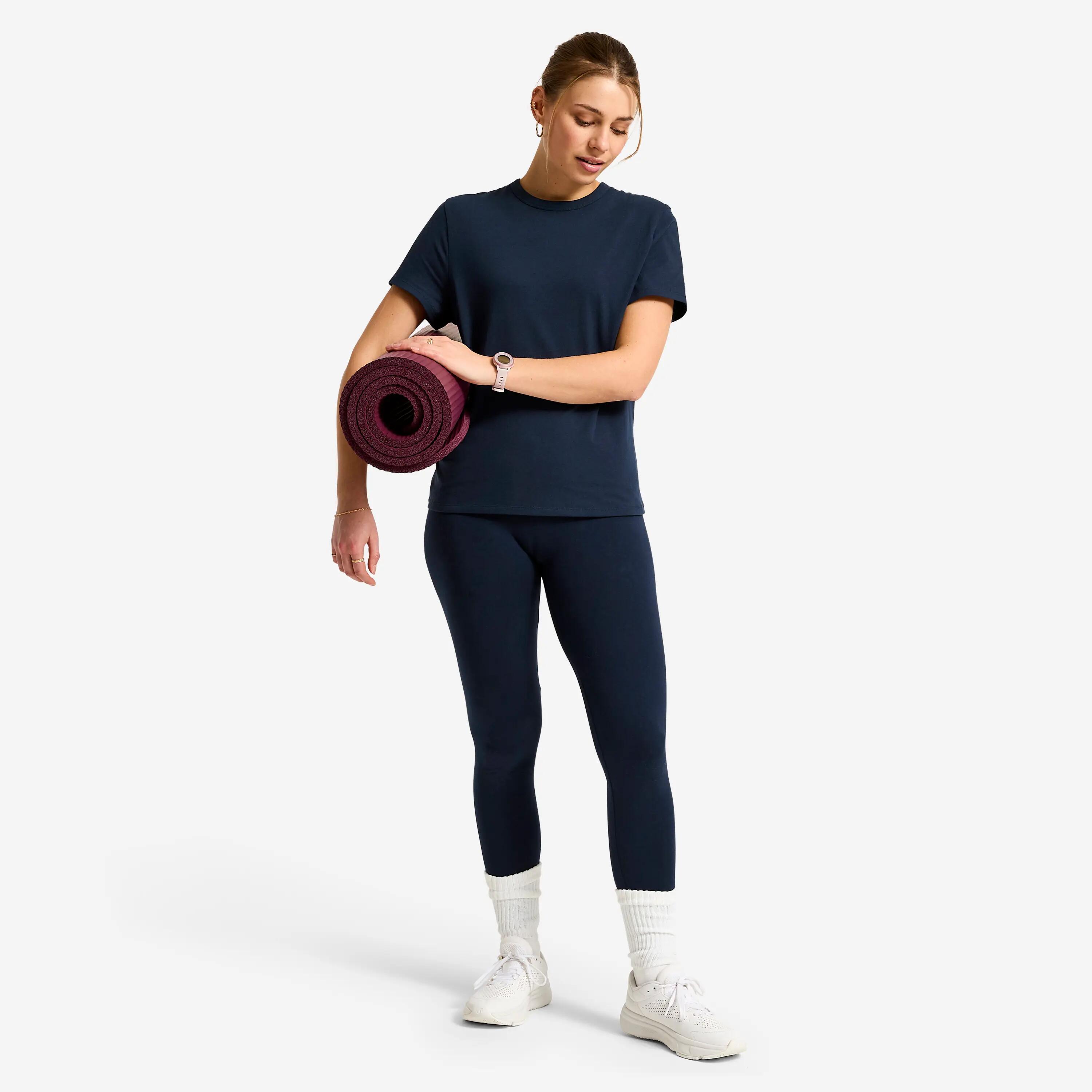 Leggings Deportivos Mujer Azul Marino Clásicos Algodón 2/6