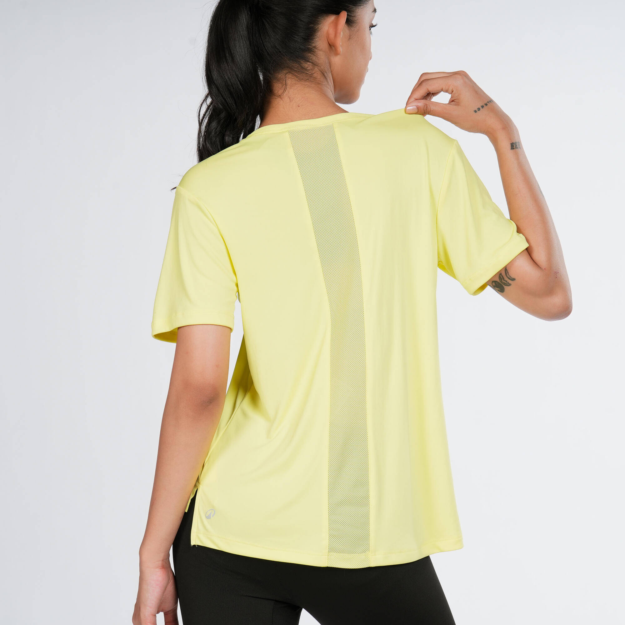 Women's Short-Sleeved Fitness T-Shirt - Khaki Green -  3