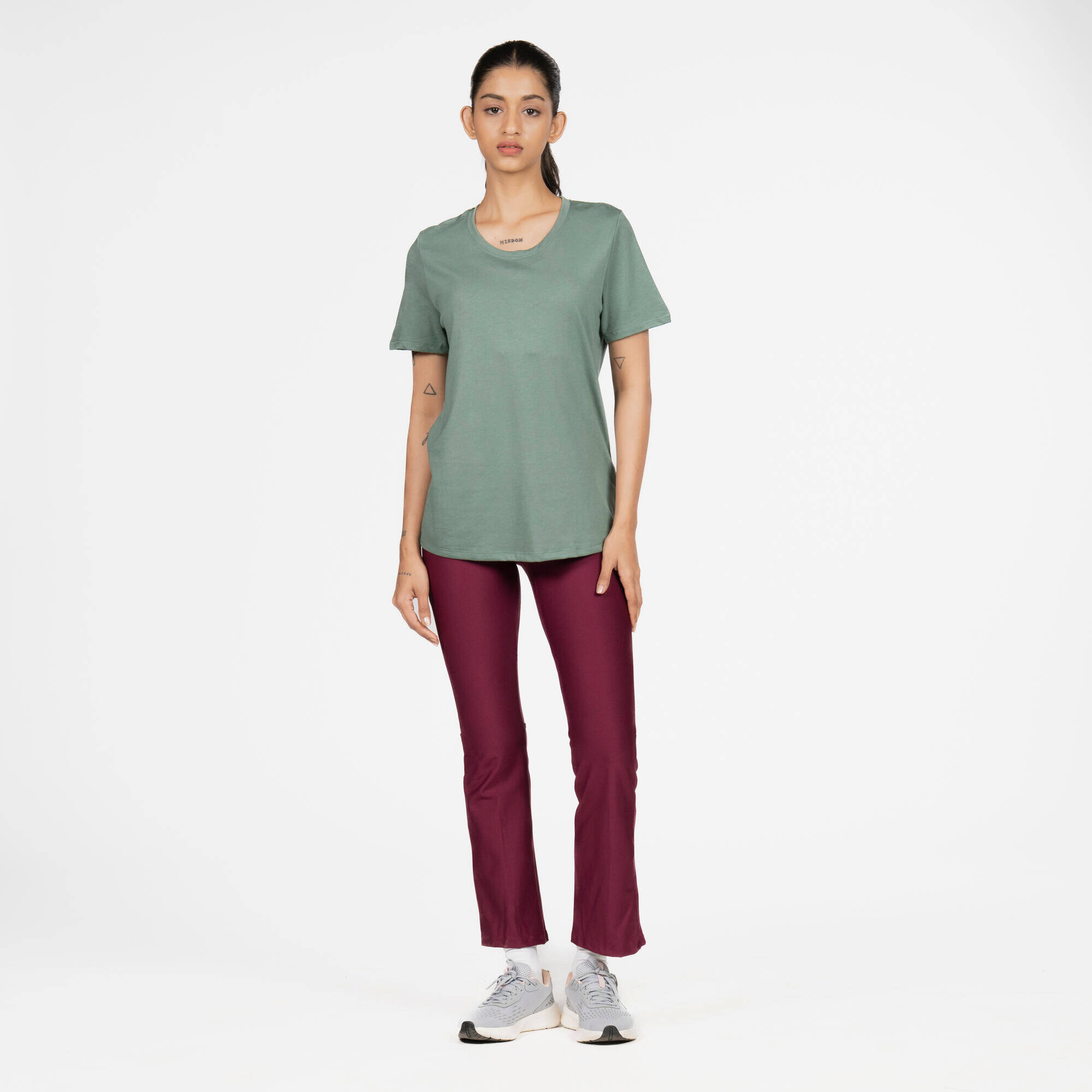 Women's Short-Sleeved T-Shirt Coolmax - Sage Green -  5