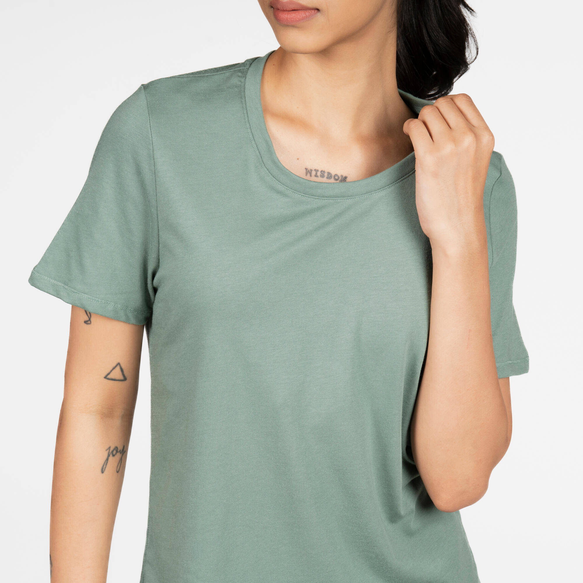 Women's Short-Sleeved T-Shirt Coolmax - Sage Green -  2