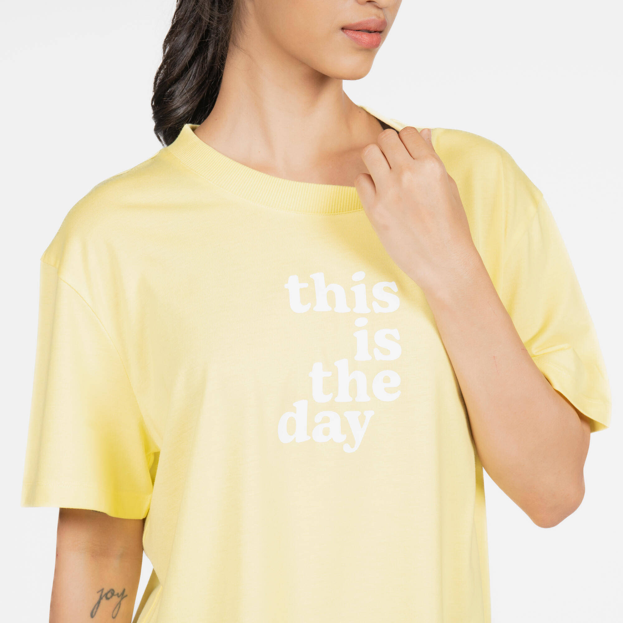 Women's Oversize Cotton T-Shirt - White -  5