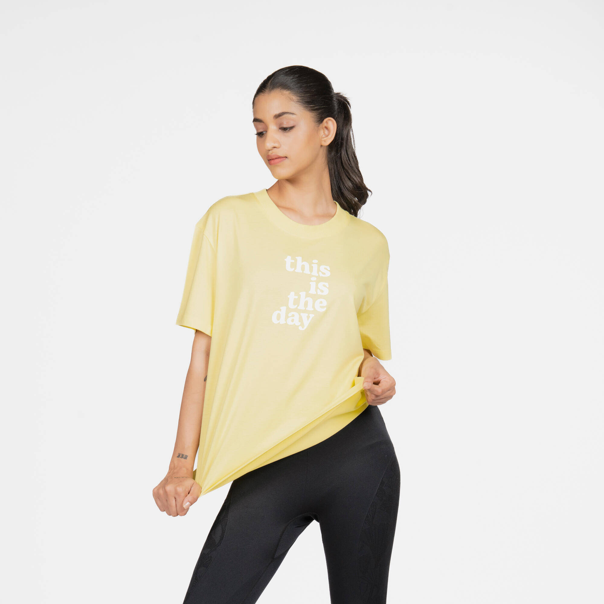Women's Oversize Cotton T-Shirt - White -  2