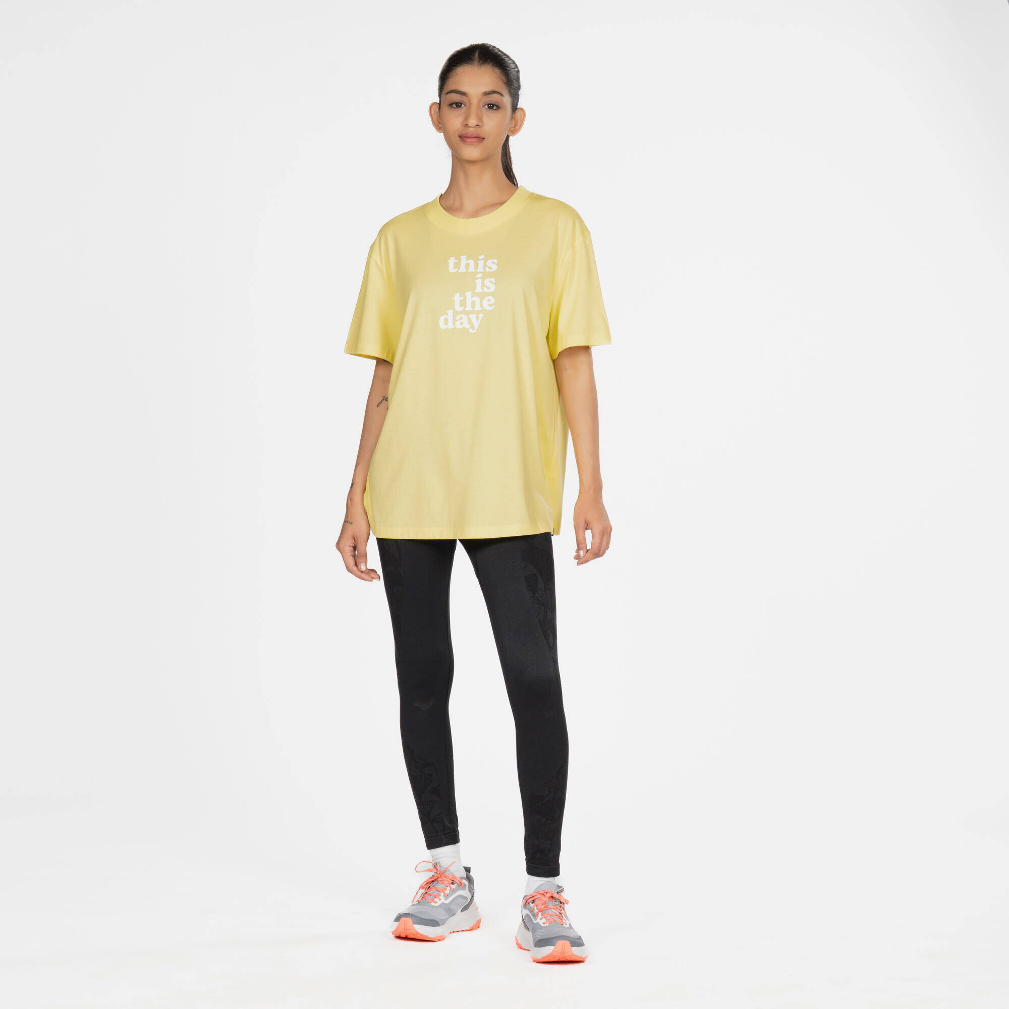 Women's Oversize Cotton T-Shirt - White -  3