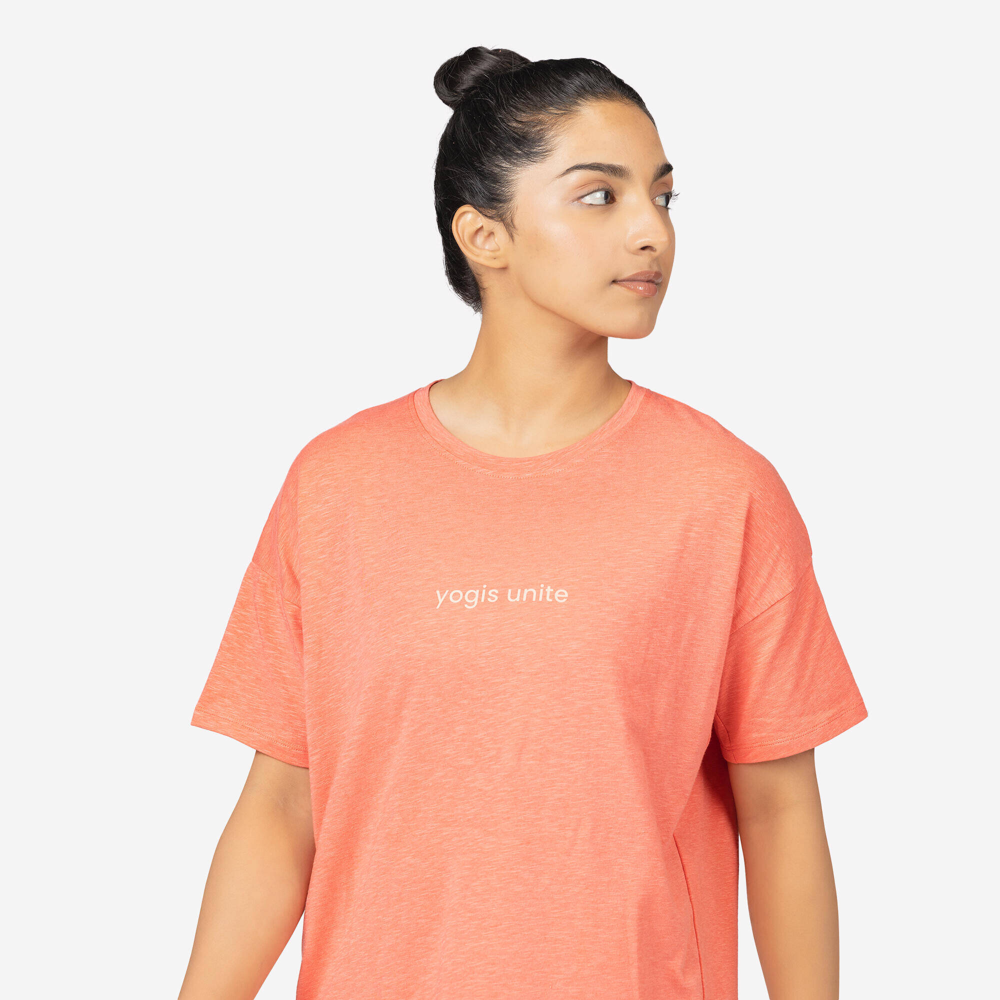 Women's Short-Sleeved Yoga T-Shirt - Wengé Brown -  2