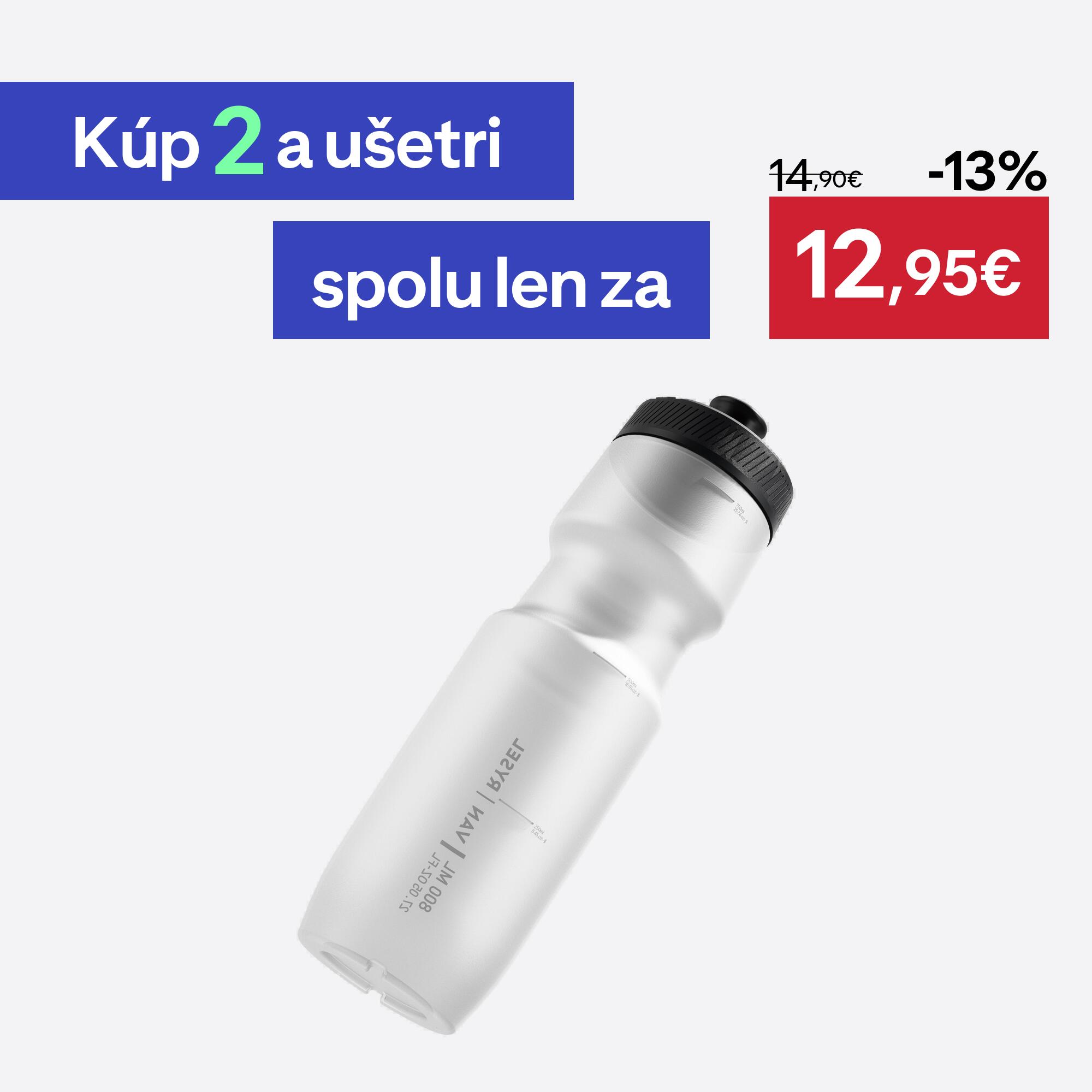 VAN RYSEL Cyklistická fľaša FastFlow L 800 ml priesvitná .