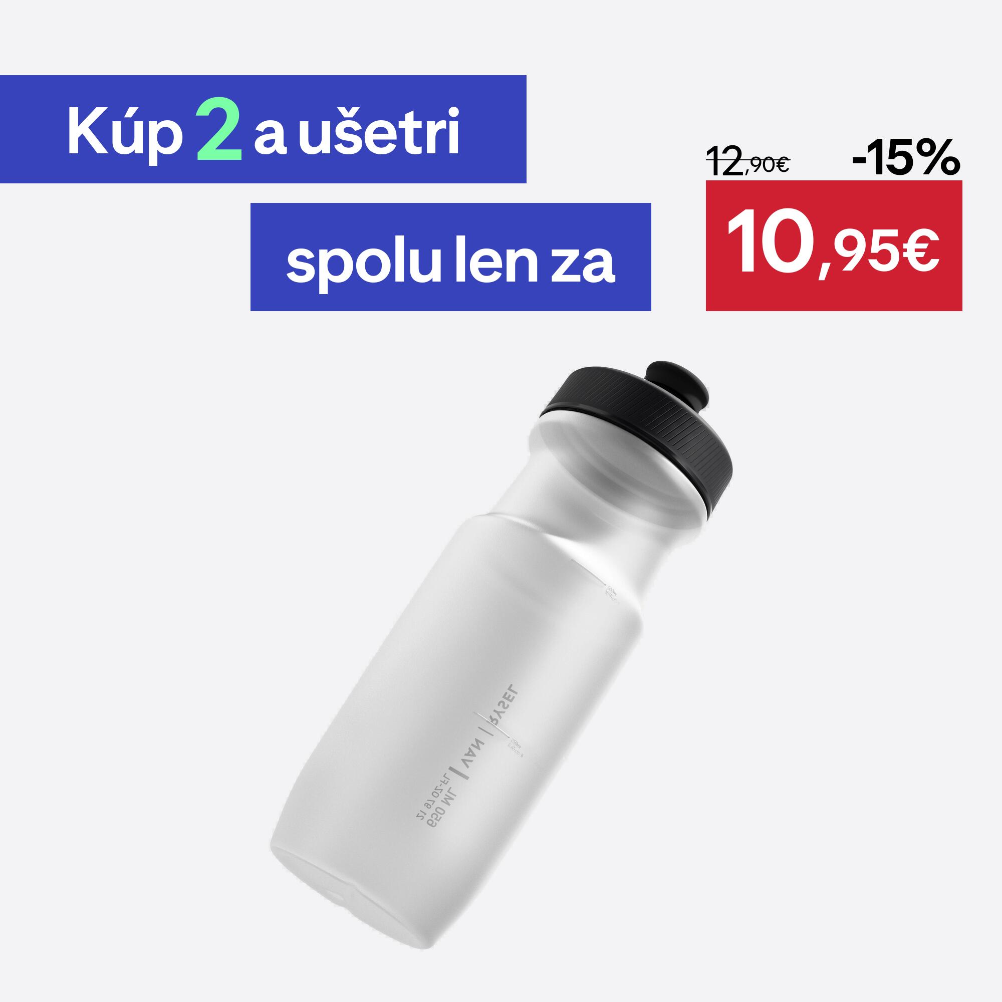 VAN RYSEL Cyklistická fľaša FastFlow M 650 ml priesvitná .