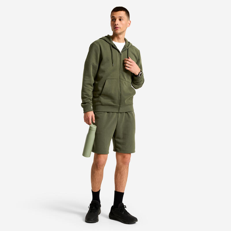 Erkek Kapüşonlu Sweatshirt - Haki