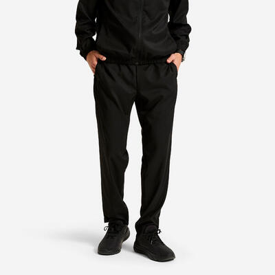 Pantaloni tuta uomo slim fit traspiranti con tasche neri