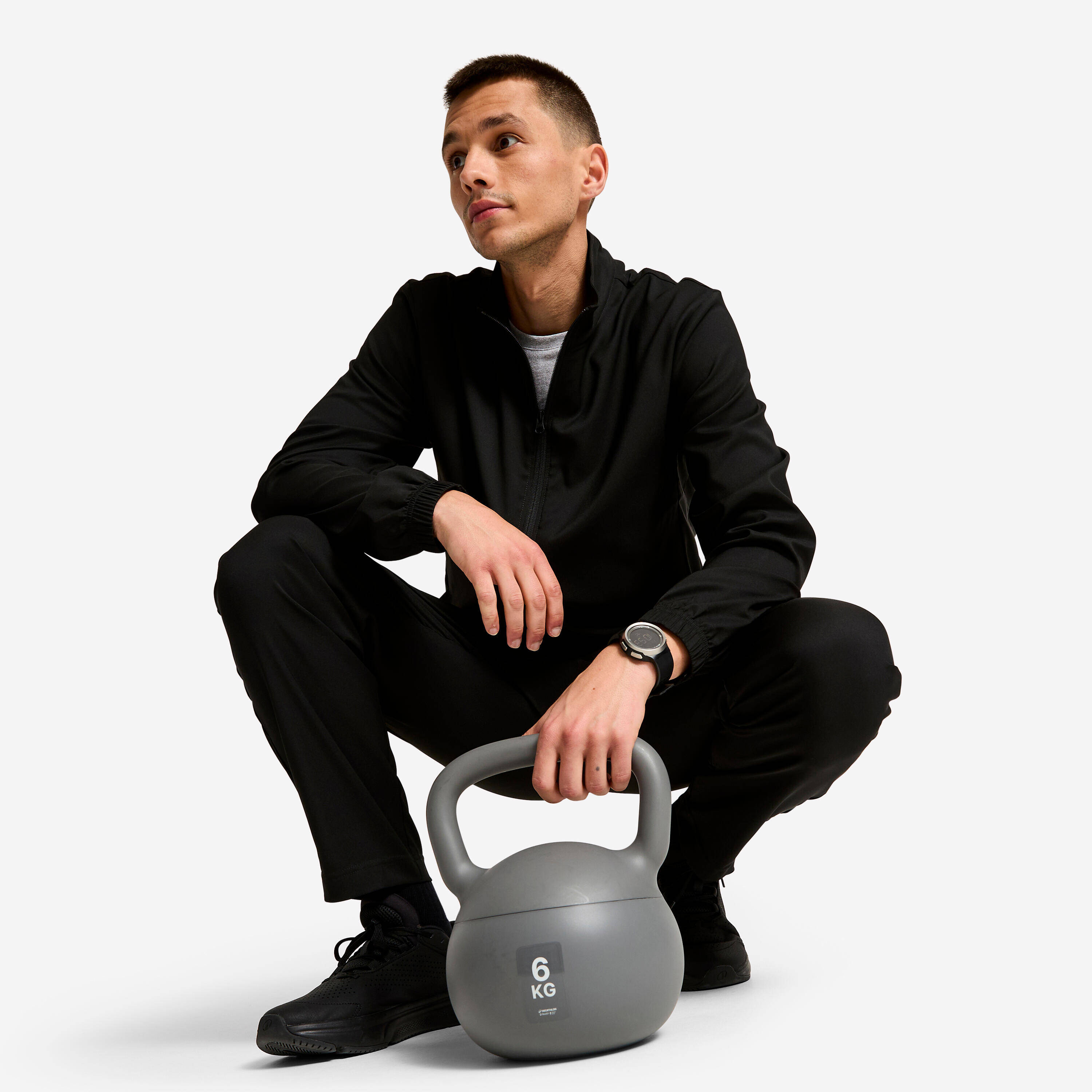 Men's Breathable and Stretchy Tracksuit Bottoms - Black -  5