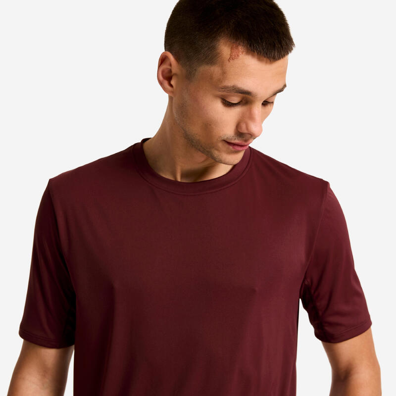 Tricou fitness respirant, guler rotund mov Bărbați
