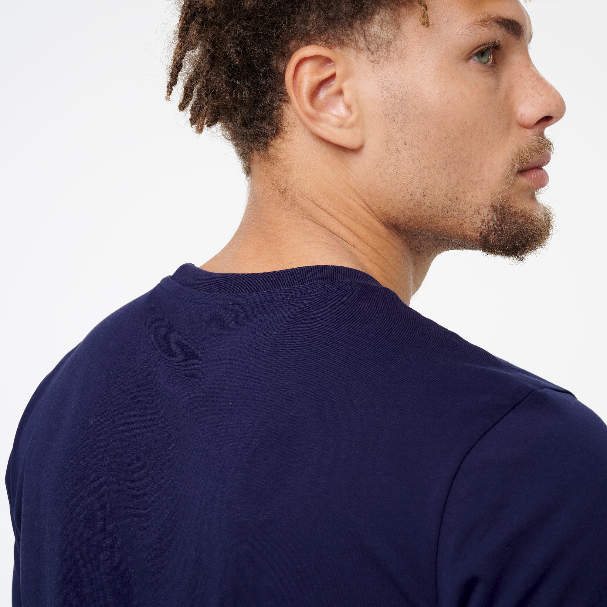 T-shirt Puma uomo palestra regular fit cotone blu 4/6