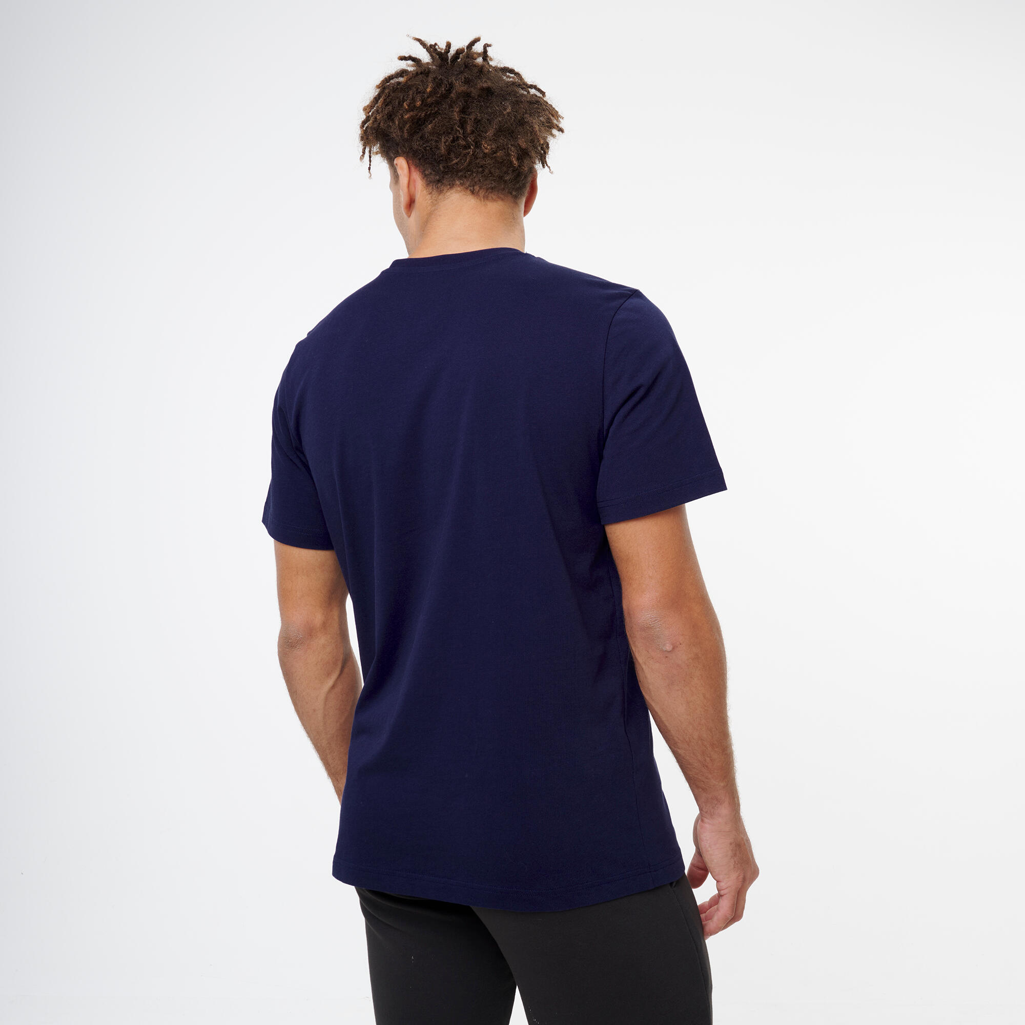 T-shirt Puma uomo palestra regular fit cotone blu 2/6