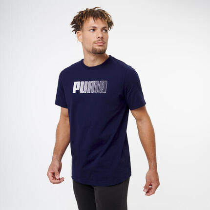 T-shirt en coton à manches courtes homme, noir