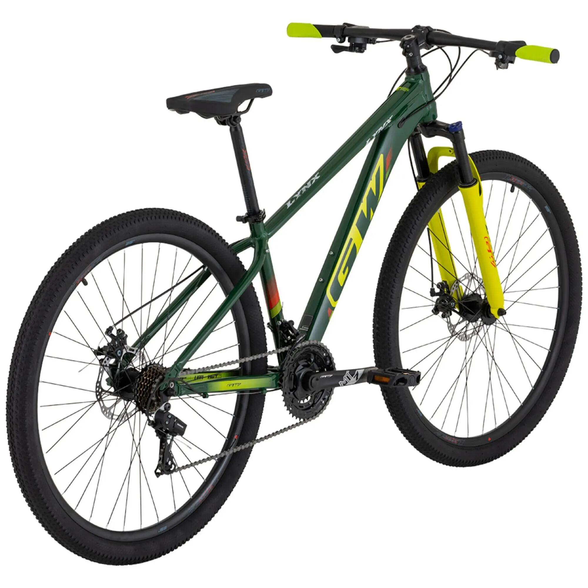 Bicicleta de MTB de aluminio  GW Lynx - Verde 3/4