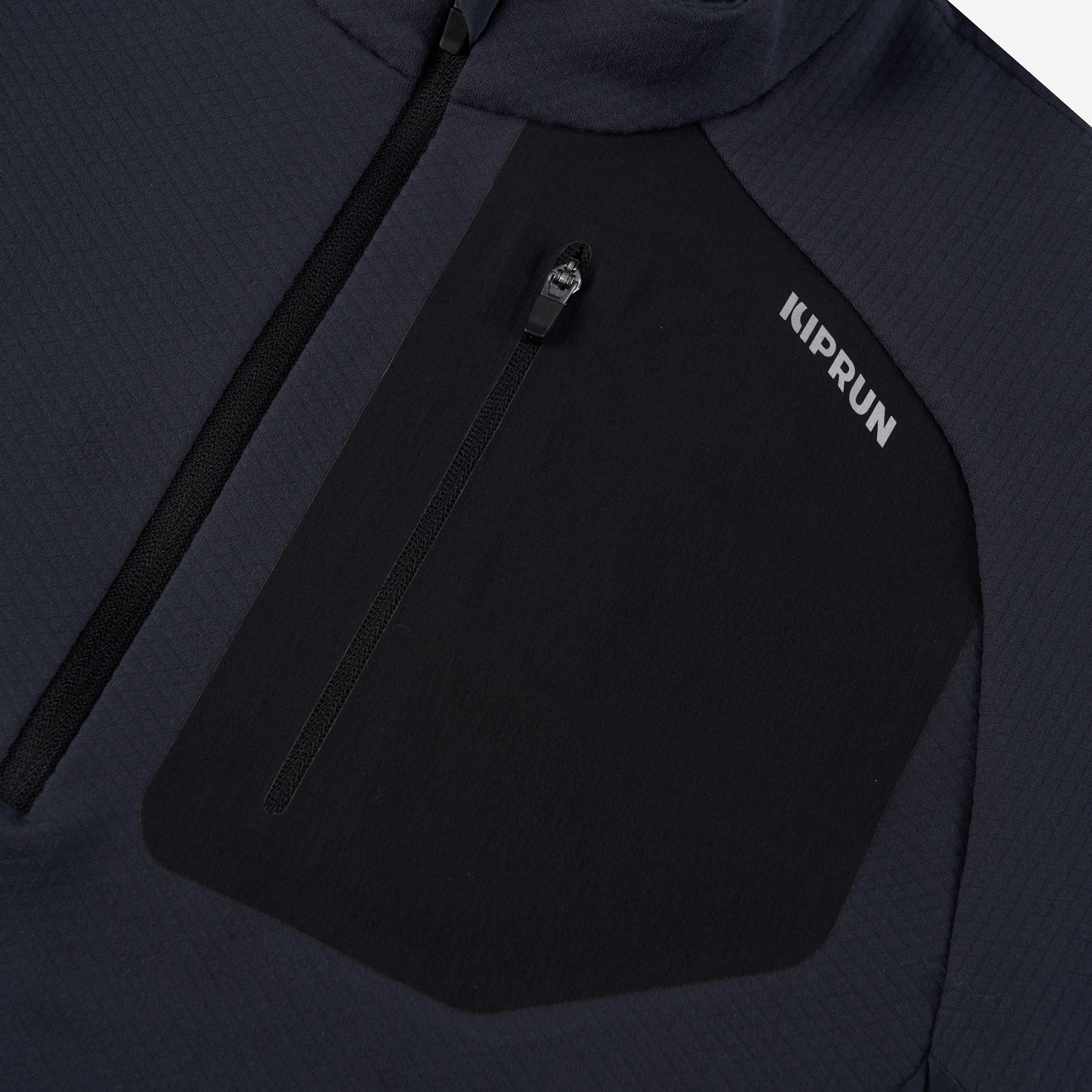 Men's KIPRUN Run 900 Long-sleeved Zip Warm Running T-Shirt - Black