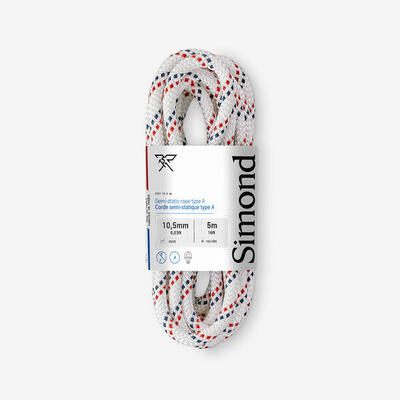 Semi-statisch touw stat 10,5 millimeter x 5 meter wit