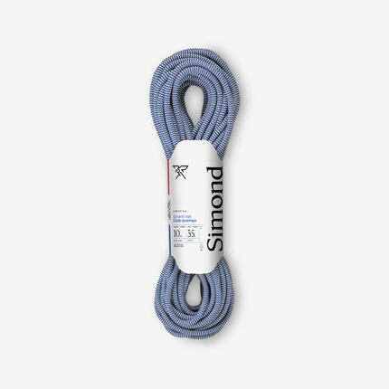 Corde d'escalade 10 mm x 35 m - klimb gym bleu
