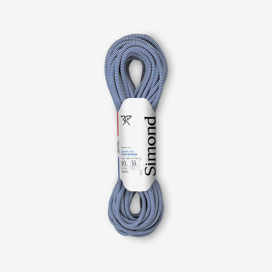 Corde d'escalade 10 mm x 35 m - klimb gym bleu