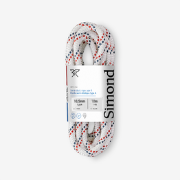 Corde semi-statique 10,5 mm X 10 m - STAT 10,5 Blanche