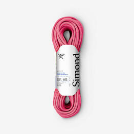 CORDE ESCALADE ET ALPINISME TRIPLE  NORME 8.9 mm x 60 m  - EDGE DRY ROSE