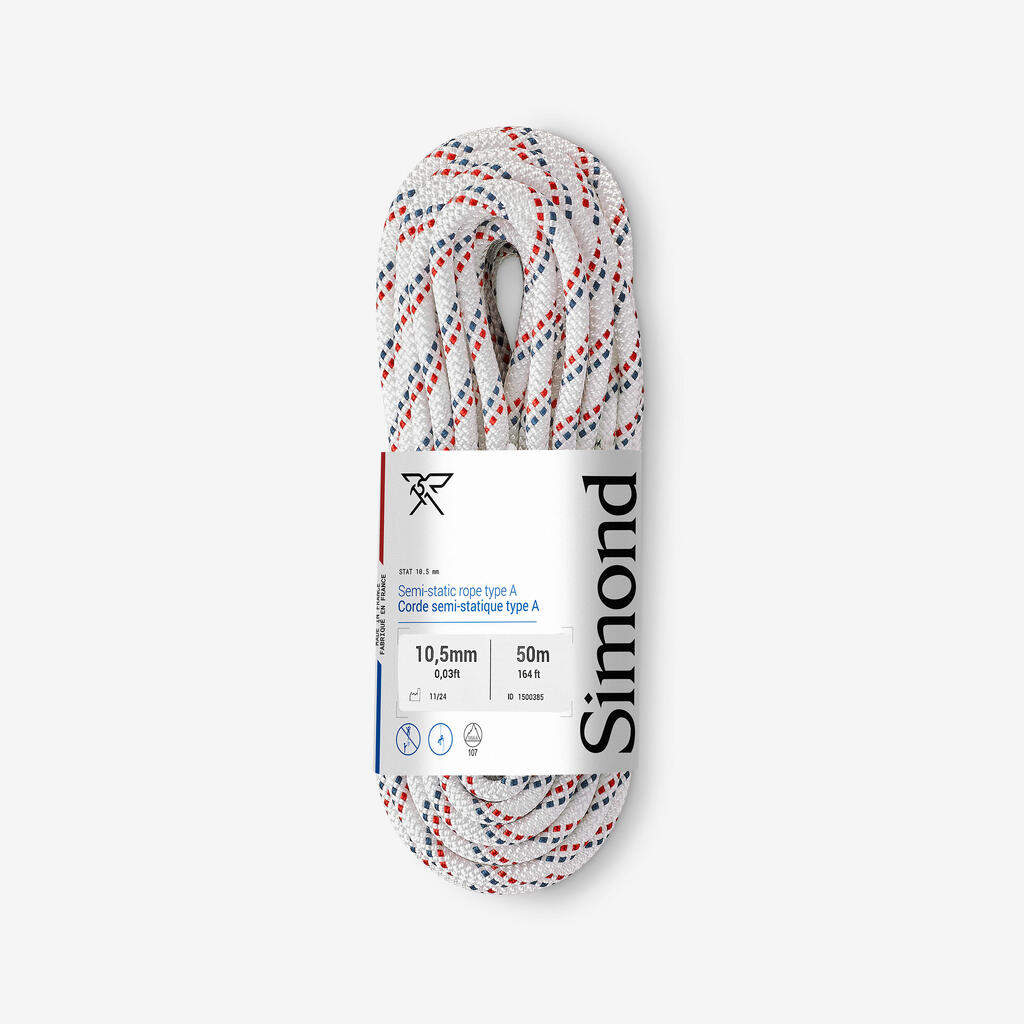 Bela polstatična vrv (10,5 mm x 50 m)