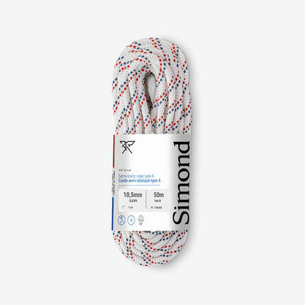 Corde semi-statique 10,5 mm X 50 m - STAT 10,5 Blanche