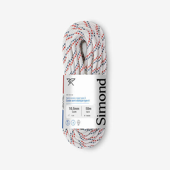 Corde semi-statique 10,5 mm X 50 m - STAT 10,5 Blanche