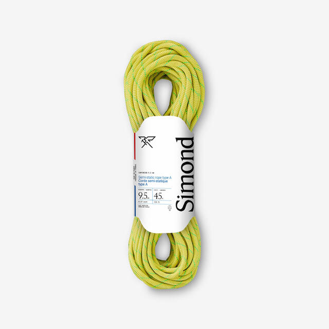 Semi-statisch touw voor canyoning type A 9,5 mm x 45 m
