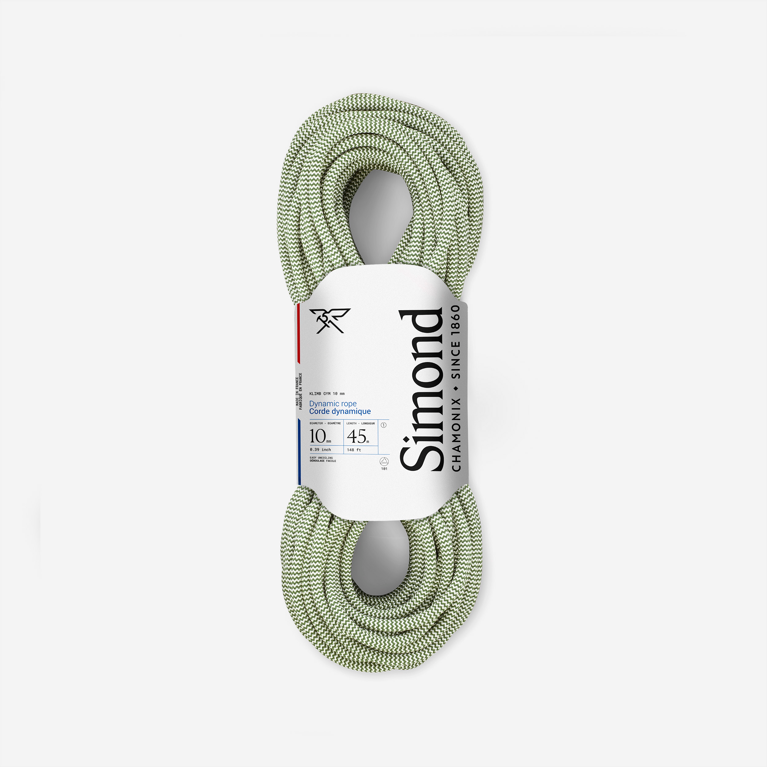 Corde d'escalade 10 mm x 45 m - klimb gym vert - Simond