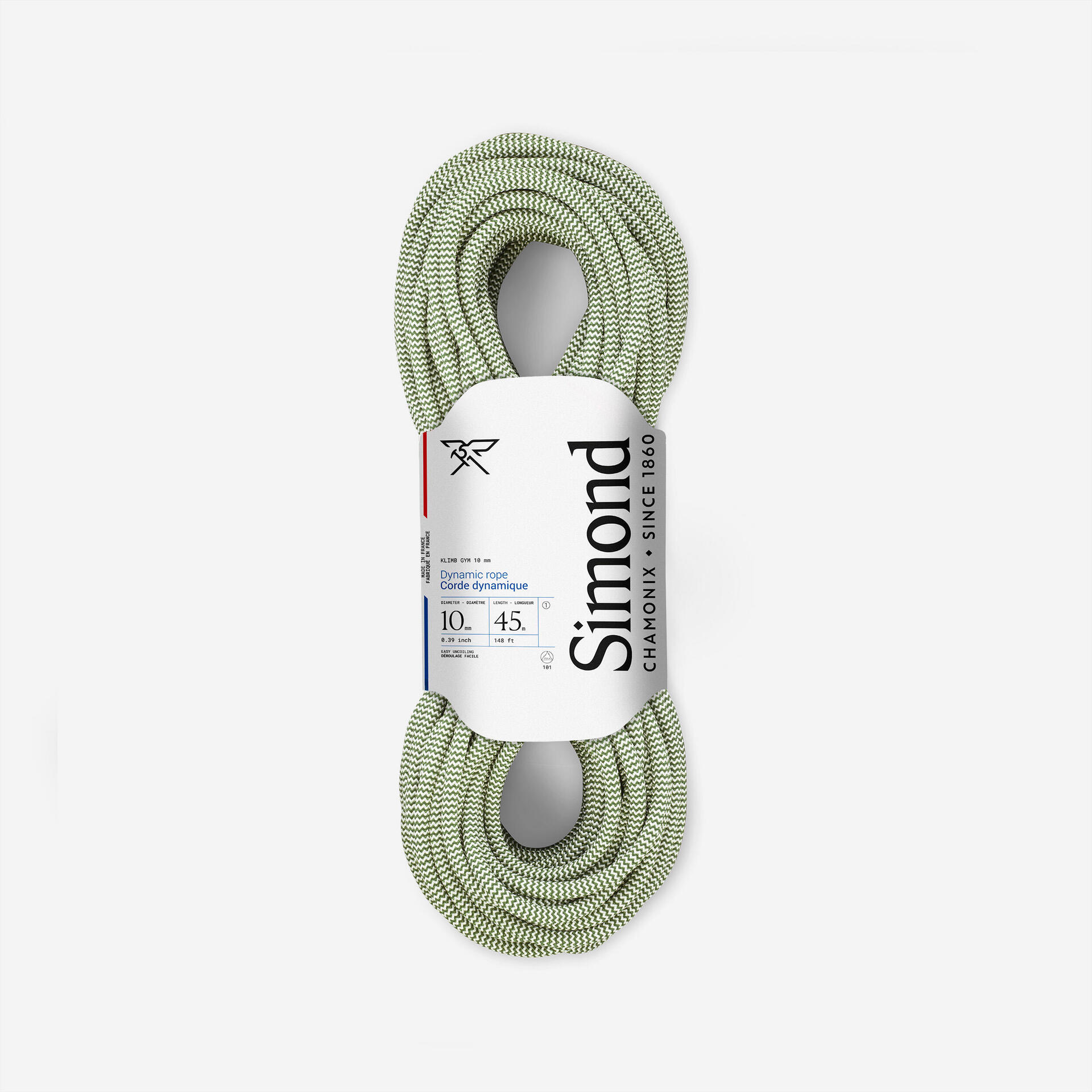 Corde d'escalade 10 mm x 45 m - klimb gym vert - Enseignement Supérieur - Sports de Plein Air - SIMOND-Decathlon PRO - Clubs - Entreprises -
