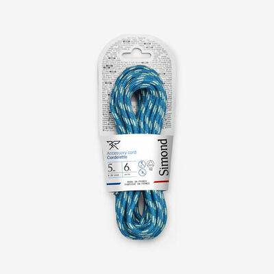Hulptouw voor klimmen en alpinisme 5 mm x 6 m blauw