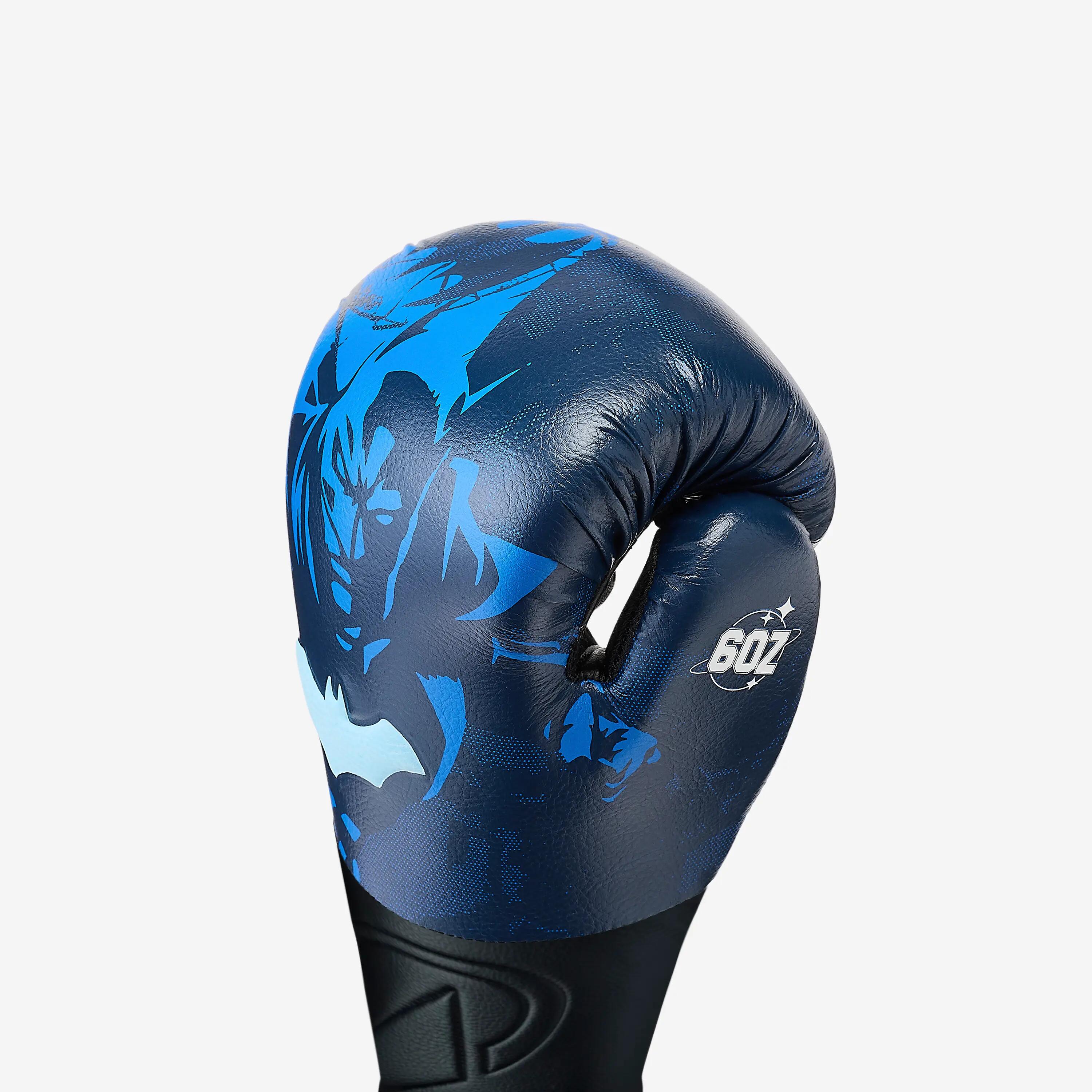Guantes Boxeo Superman Niños Azul Resistentes Transpirables 3/5