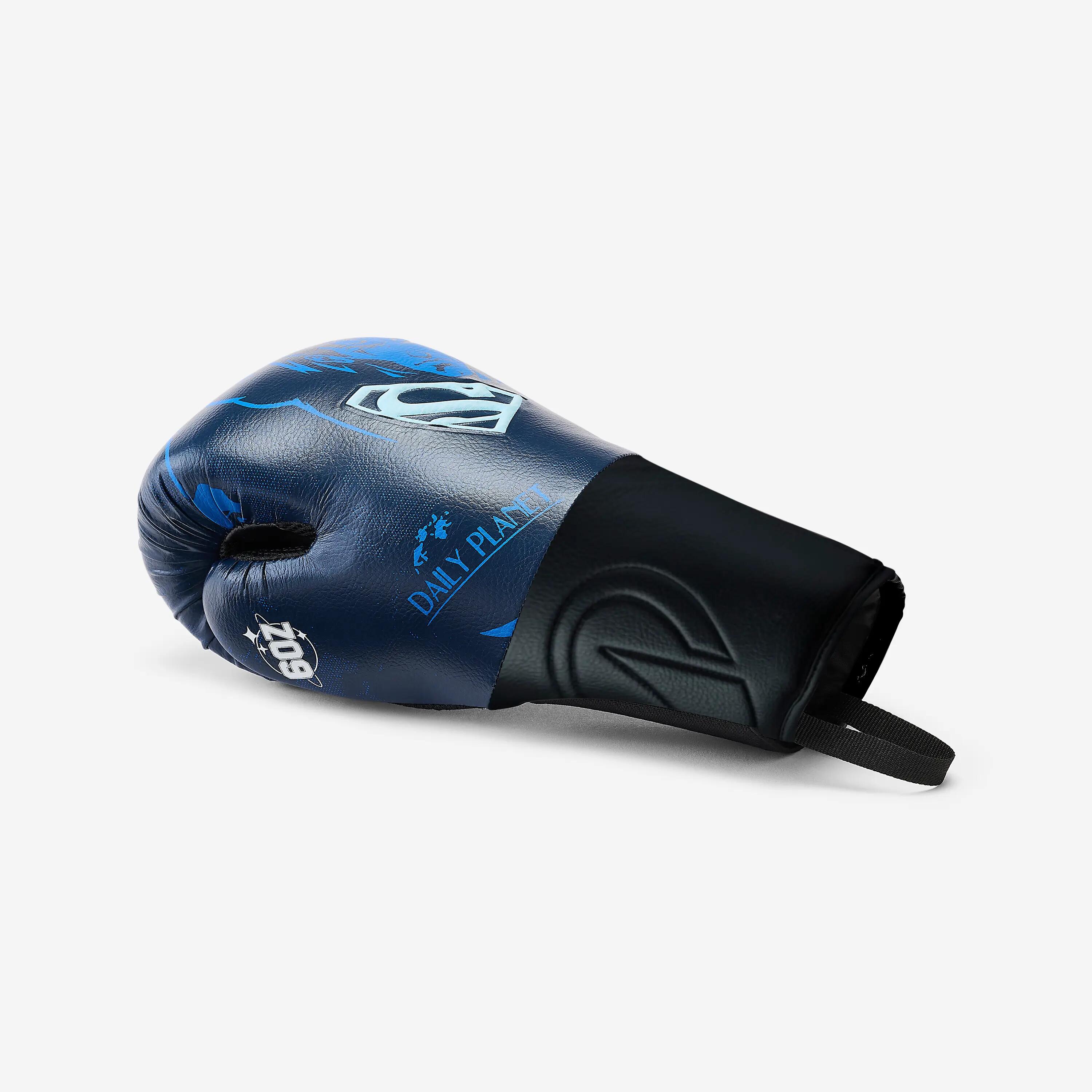 Guantes Boxeo Superman Niños Azul Resistentes Transpirables 4/5