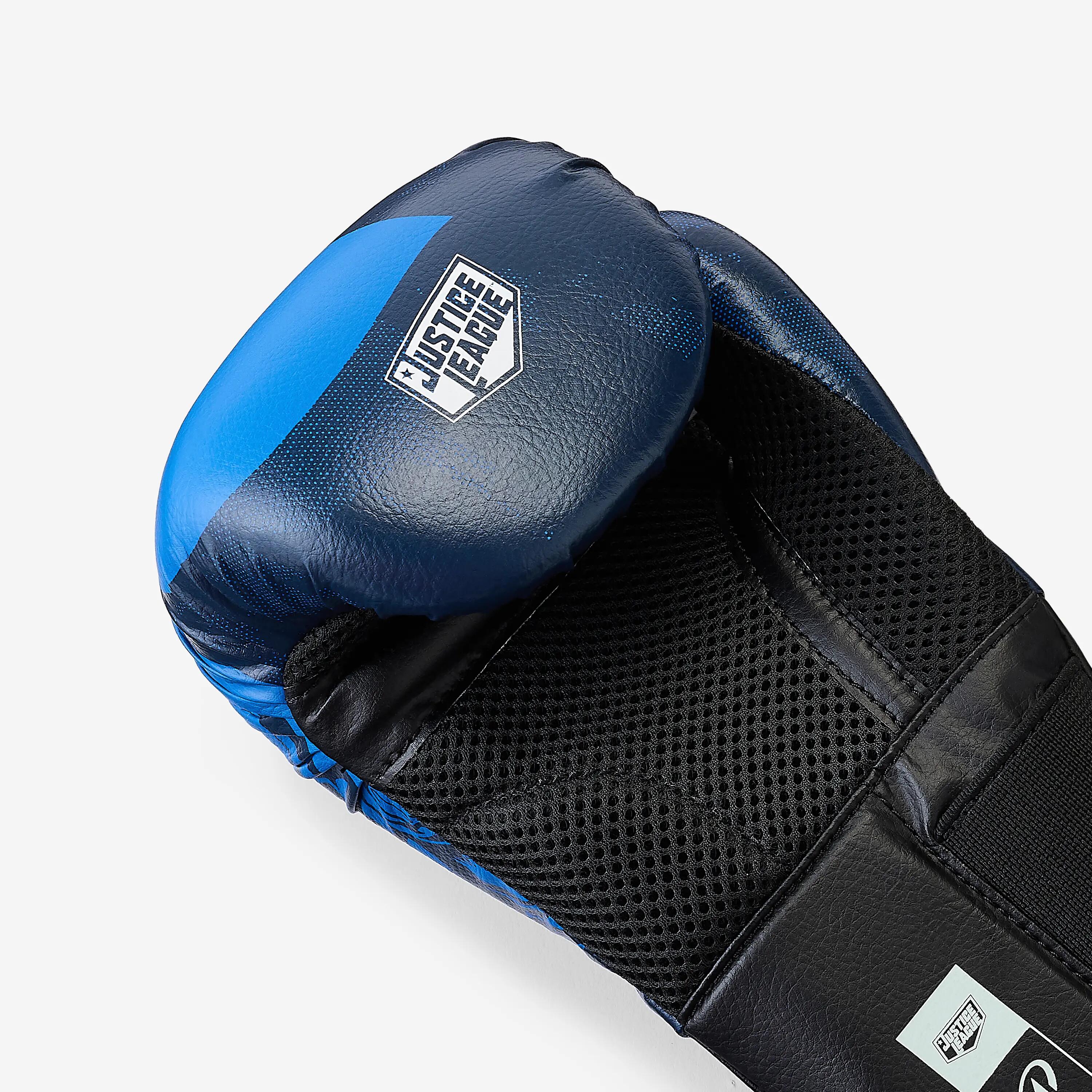 Guantes Boxeo Superman Niños Azul Resistentes Transpirables 2/5