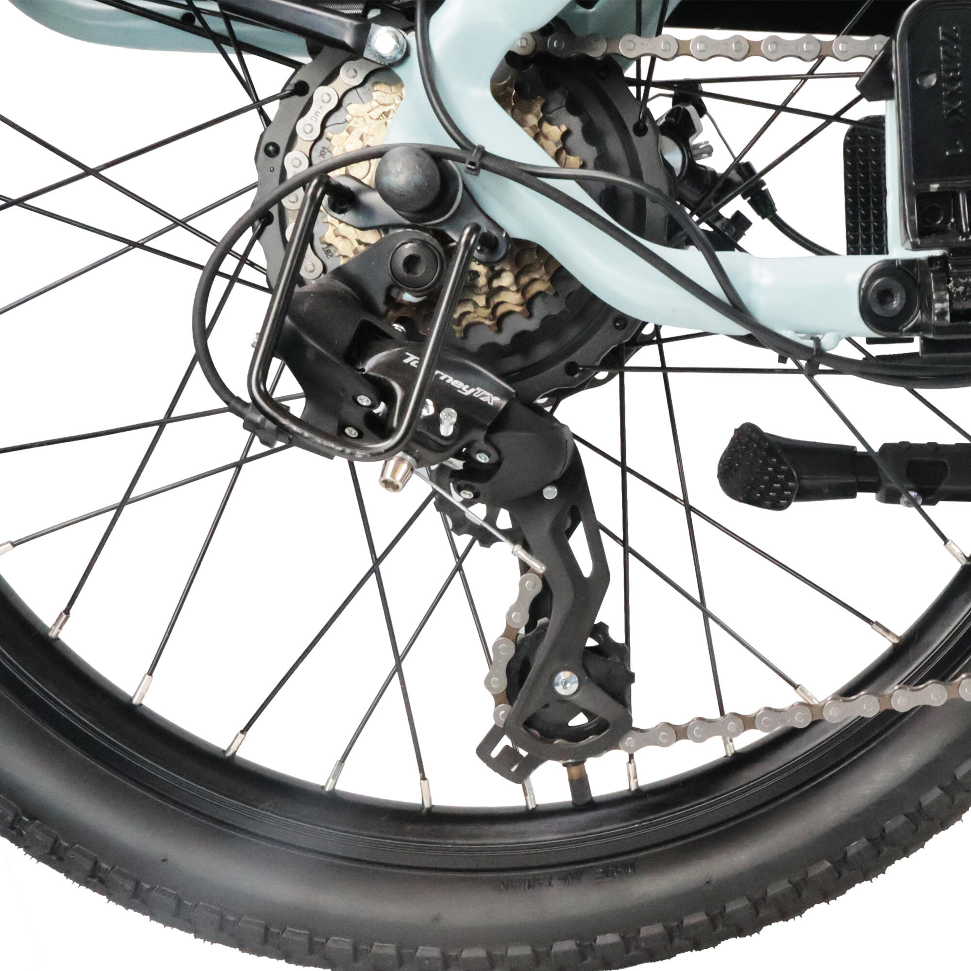 Bici cargo bike elettrica a pedalata assistita Longtail Eco Legnano azzurra 11/11