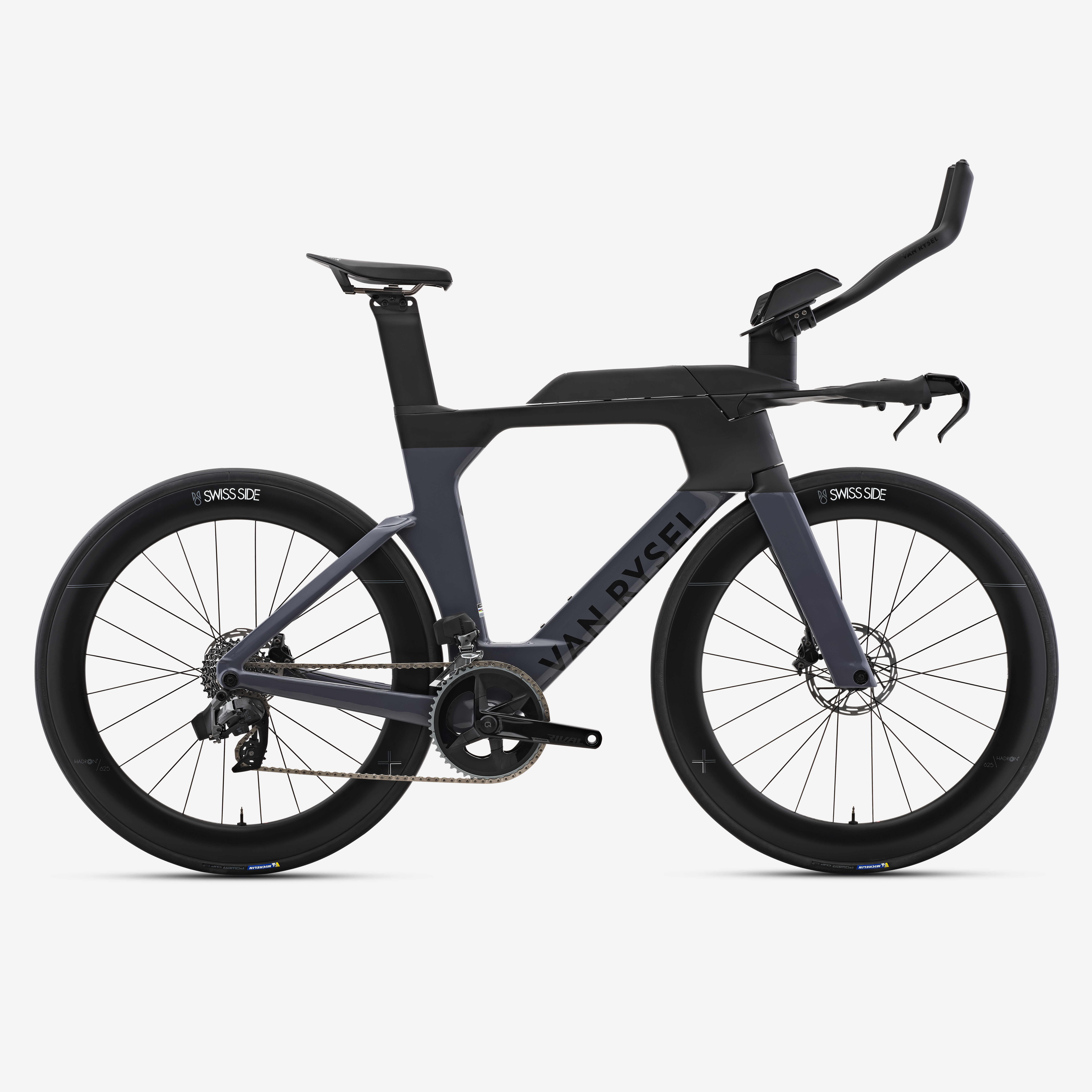 Bicicletă triatlon SRAM Rival AXS 2x12v senzor de putere XCR Gri
