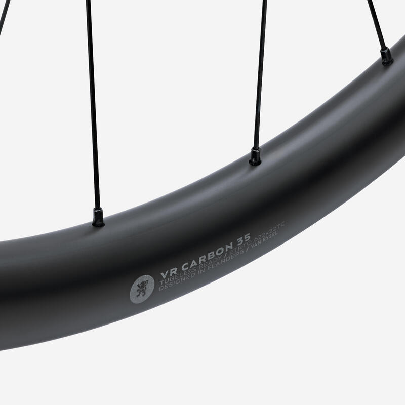 PERECHE DE ROȚI CARBON VR 35 TUBELESS CU DISC COMPATIBILE CU SRAM XDR