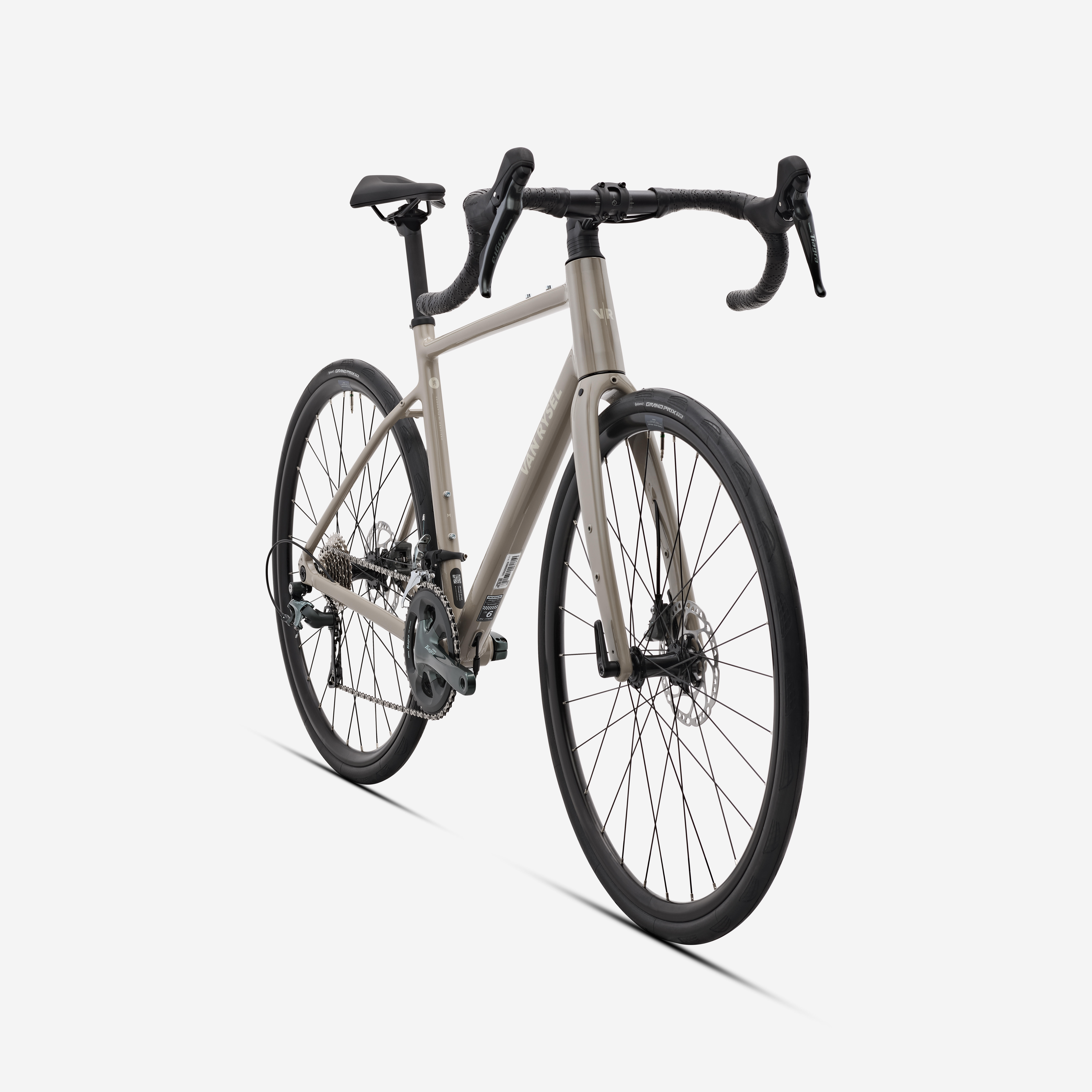 VAN RYSEL Cestný bicykel EDR AF2 Tiagra 2 × 10 béžový XS · záber 3