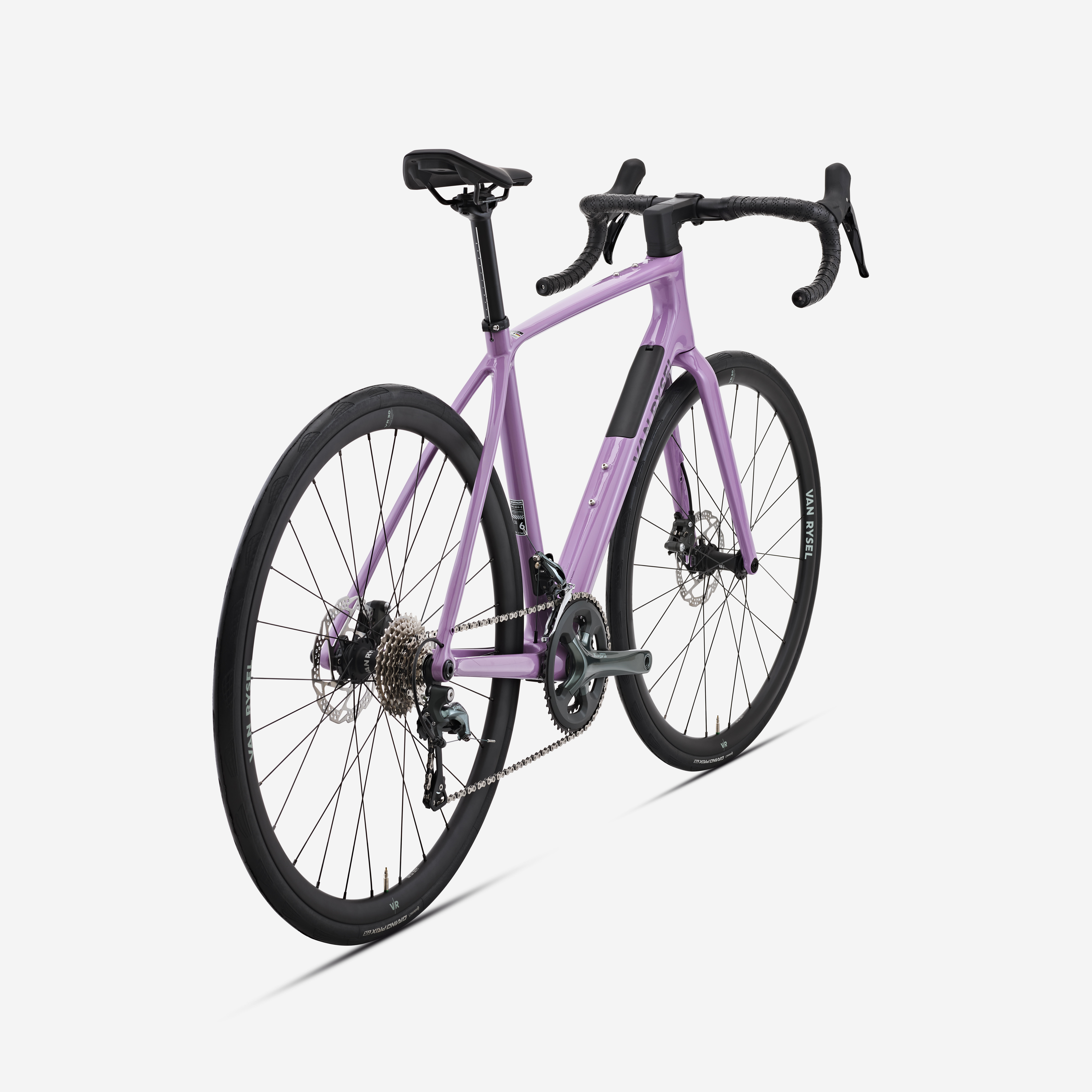 VAN RYSEL Cestný bicykel EDR CF Tiagra 2 × 10 karbón fialový XS · záber 4