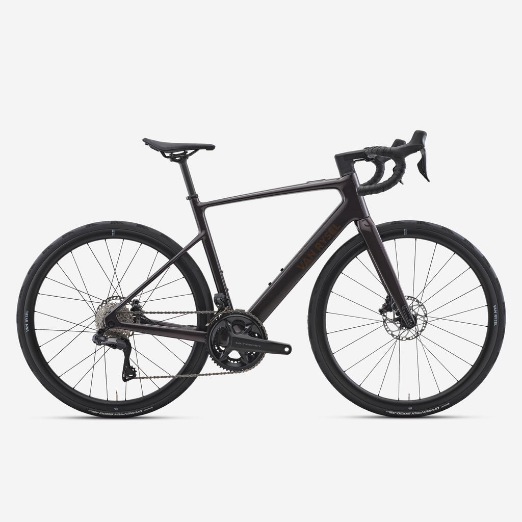 Cestný elektrobicykel E-EDR CF Ultegra Di2 2x12 hnedý